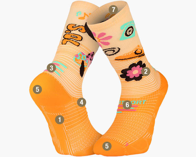 RUN MARATHON high socks generation 70s